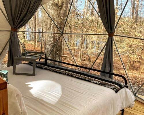 Enjoy unique accommodations during your glamping trip