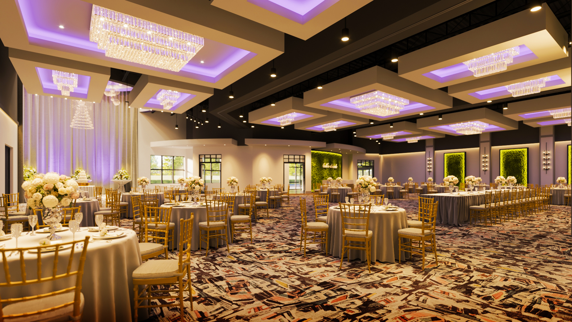A ballroom at Astro Celebrations in Cumming, Georgia