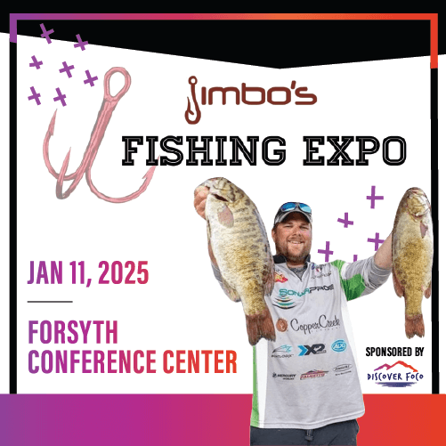 jimbos fishing expo and discover foco logo