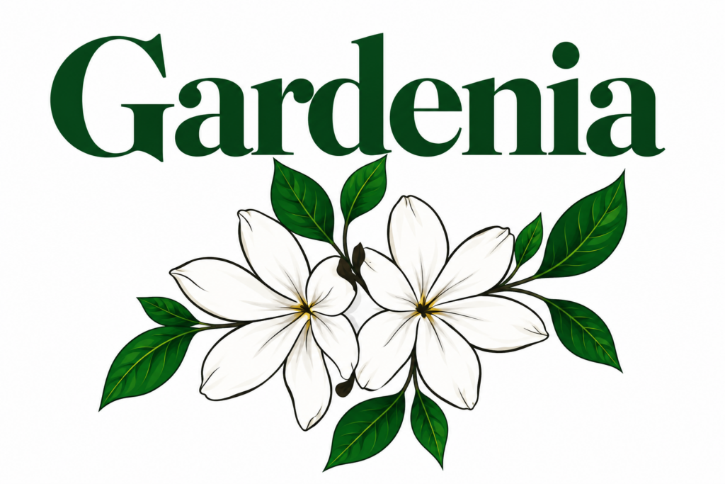 Gardenia Blossoms and Greenery