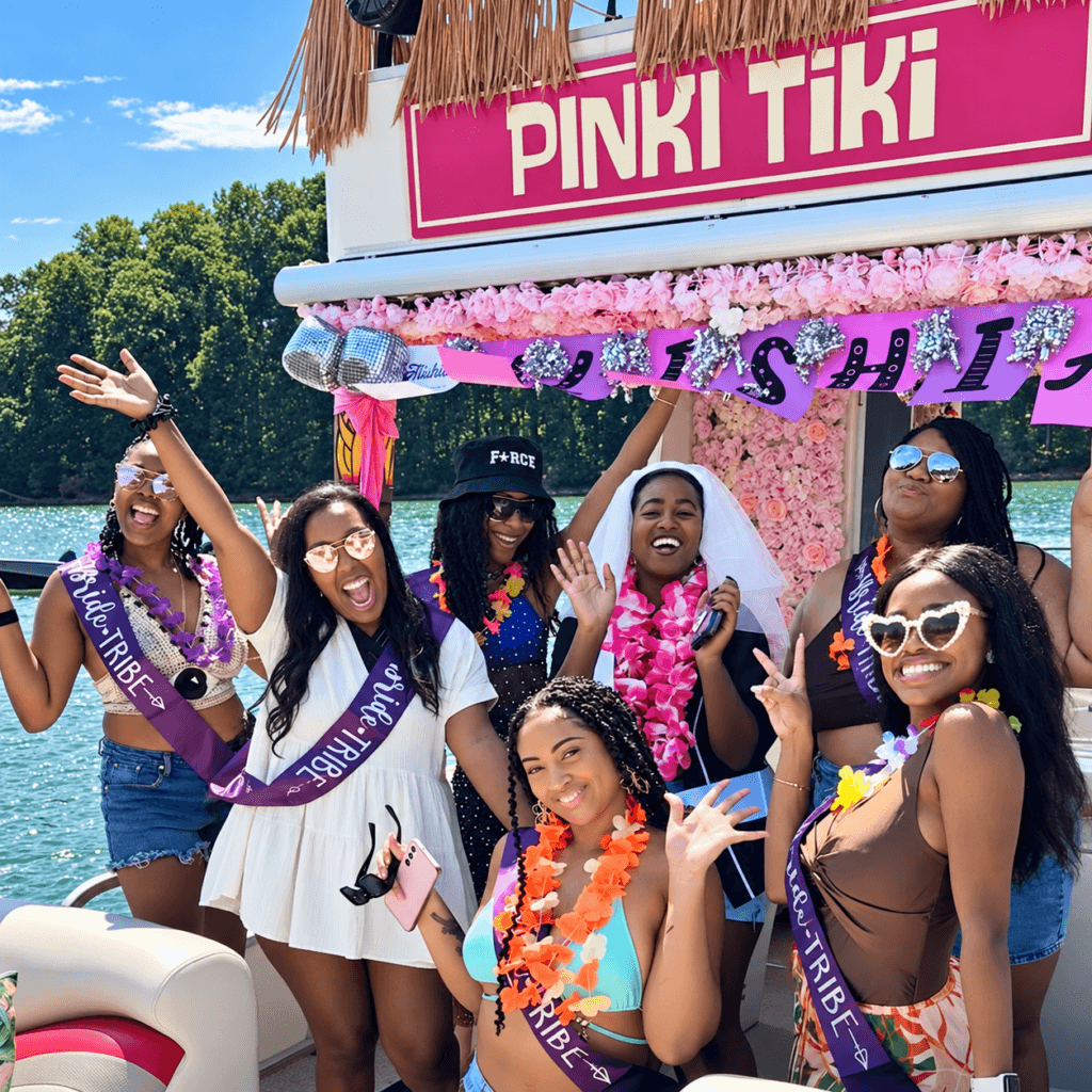Joyful Pink Tiki Boat Party