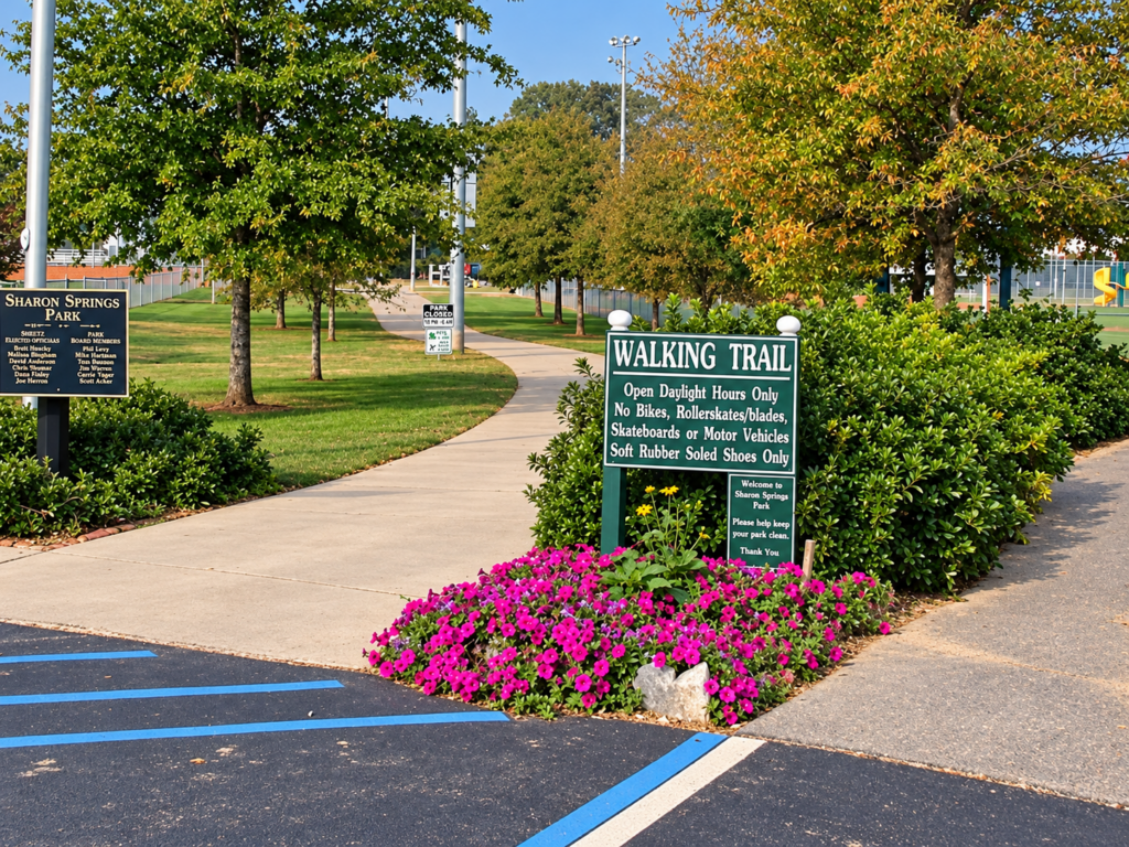Sharon Springs Park Walking Trail Entrance