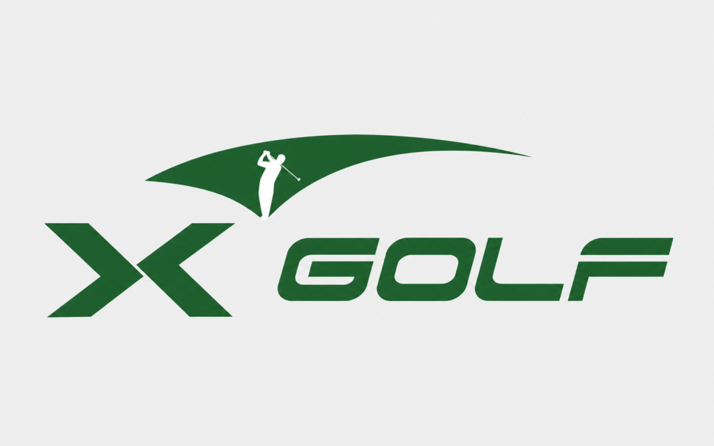 X Golf Logo with Golfer Swoosh