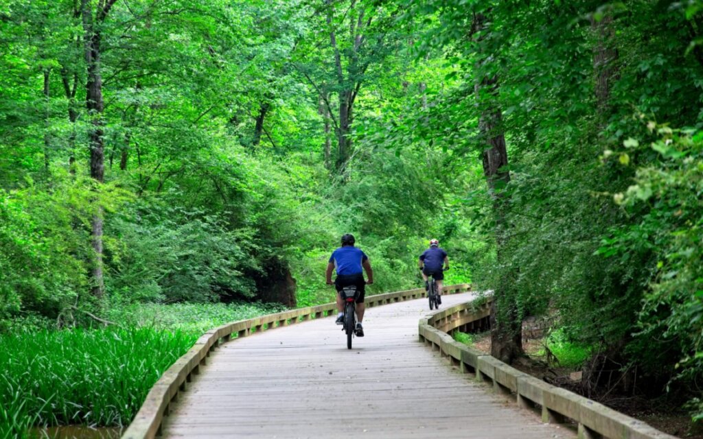 Bike path at Big Creek Greenway in Cumming, GA