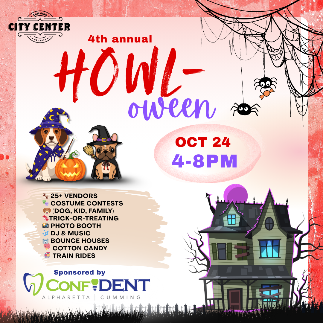 4th Annual Howl-oween at Cumming City Center event flyer, Cumming City Center