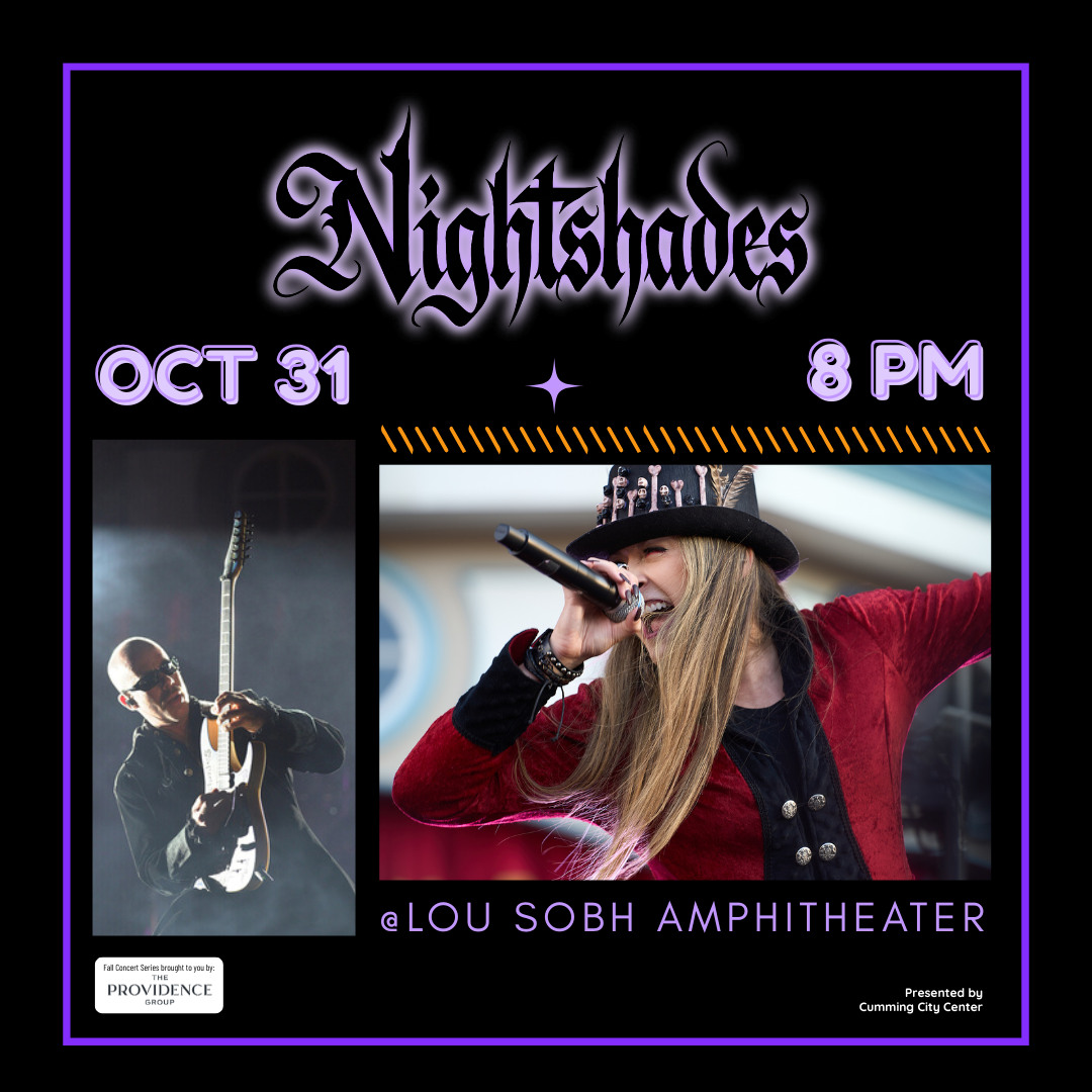 Nightshades at the Lou Sobh Amphitheater event flyer, Cumming City Center
